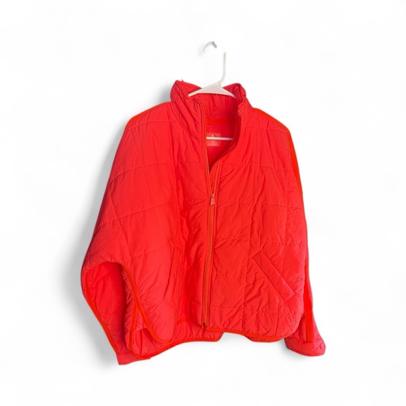NWT FP Movement by Free People Pippa Hot Watermelon Cozy Bright PufferJacket - Picture 4 of 7